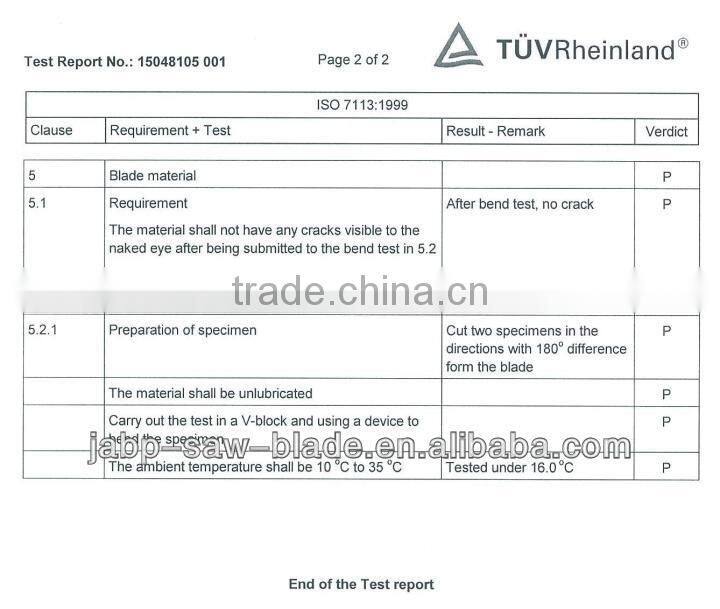 305mm 2T black metal blade for brush cutter
