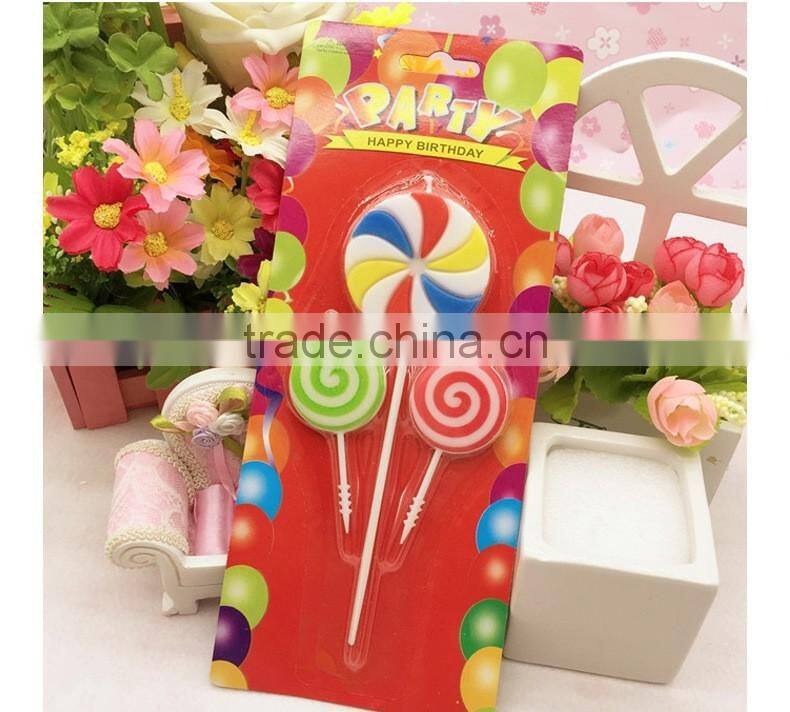 Colourful Lollipop Happy Birthday Candle for Children