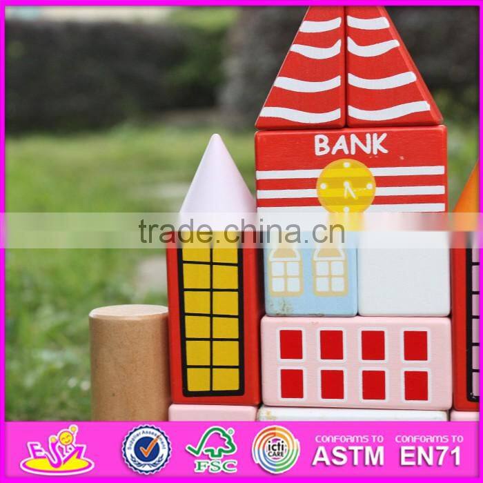 2017 new design 25 pieces educational toys wooden toddler building blocks W13A124