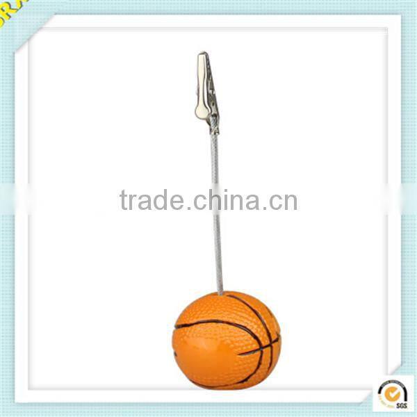 New fashion basketball shape photo memo holder plastic paper memo clip/Custm made plastic memo clips factory