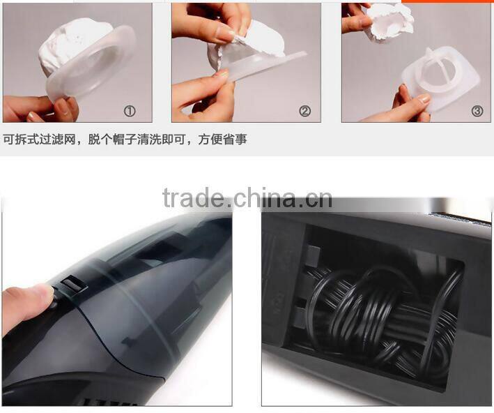 Portable mini car vacuum cleaner wet and dry vacuum for car DC12V