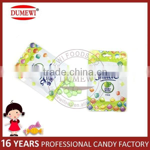 Sweet Green Color Apple Juice Chewing Soft Candy