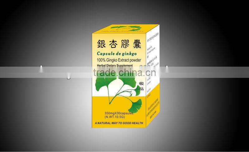 Chinese herbal ginkgo biloba capsule,ginkgo biloba extract powder capsule