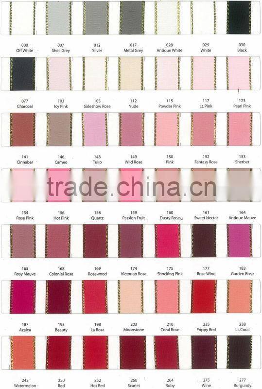 silver metallic edge satin ribbon