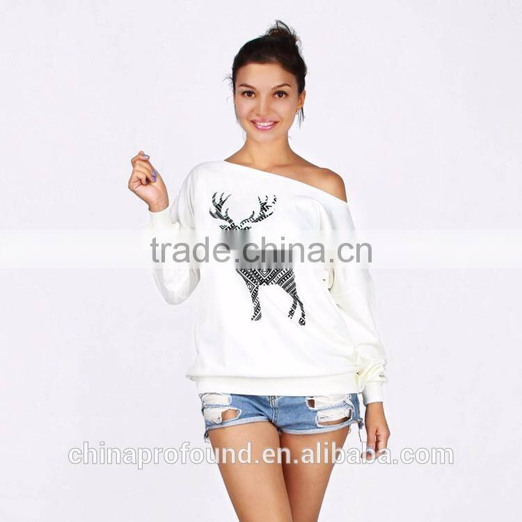 Long Sleeve Sweatshirts For Women Wholesale Women Off Shoulder Sweatshirt