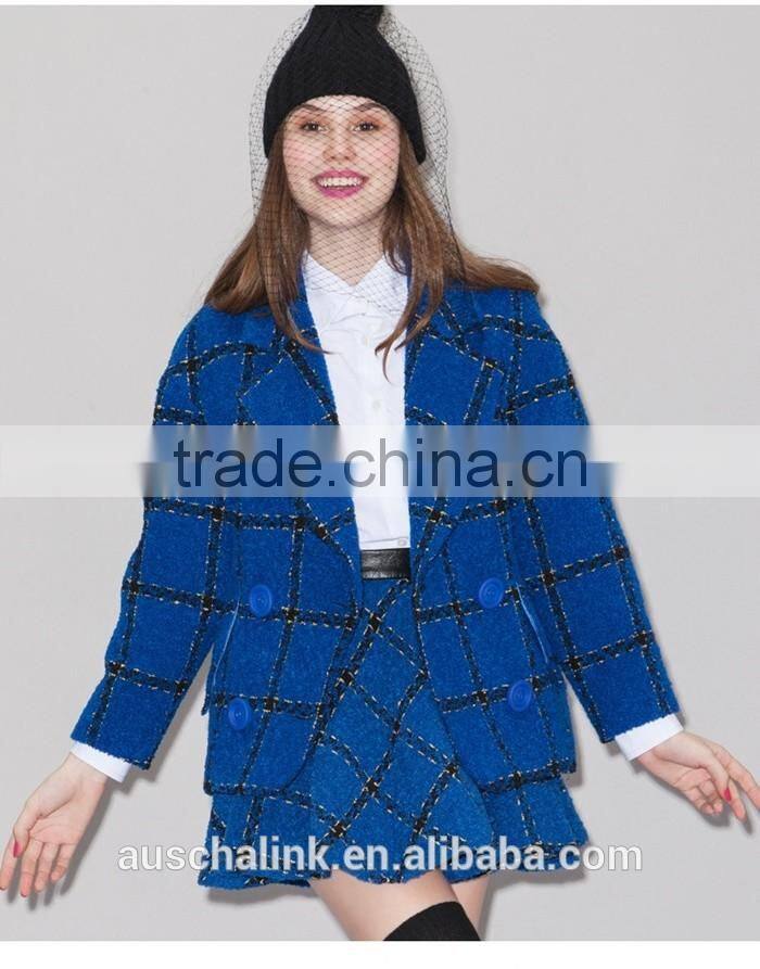 2016 korean design adult school girls custume plaid mini skirt