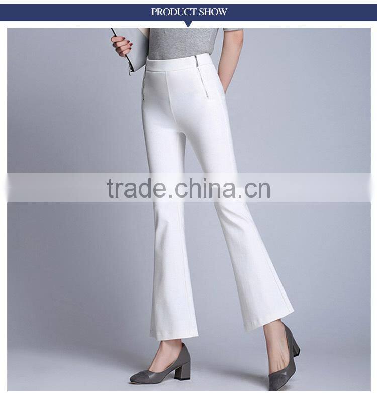 The new flared pants, women nine points, pants stretch, slim casual pants, women's trousers custom made