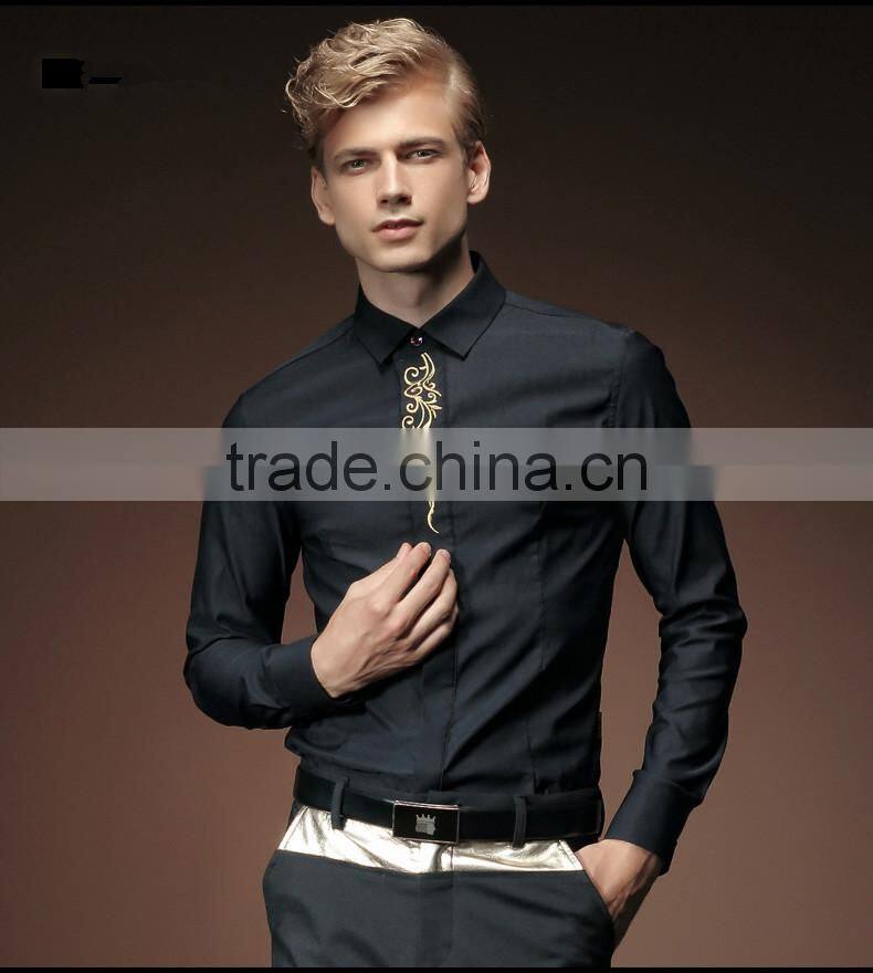 2015 Fashion high quality plain color man shirt