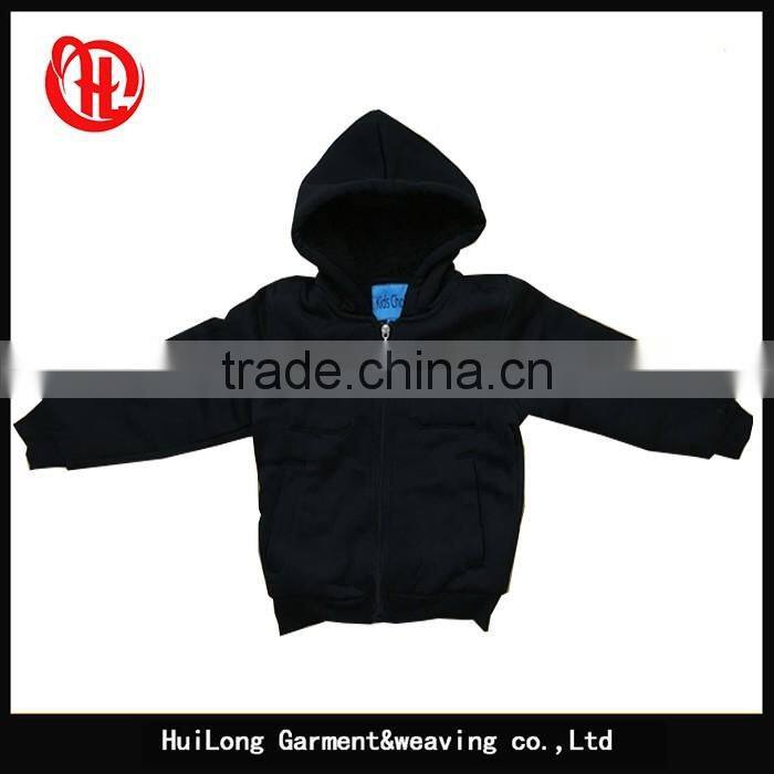 Children apparel winter boys plain hoodies