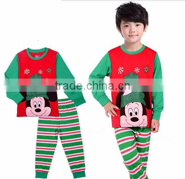 Cheap Wholesale Fashion Nightwear Cotton Kids Christmas Pajama sets