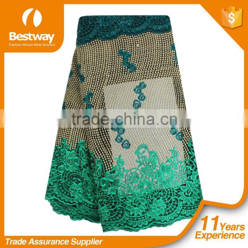 Fashionable muti-color french lace fabric french lace Wedding Dress for Ladies FL0246