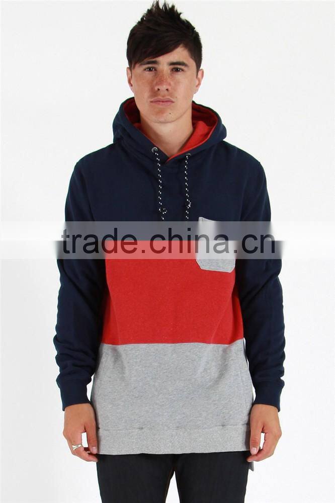 Cheap long length hoodies chest pocket hoodie,hoodie multi color