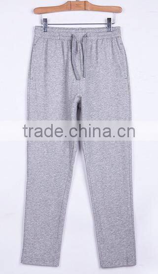 wholesale cheap sports pants CVC60/40 cotton fleece plain blank pants