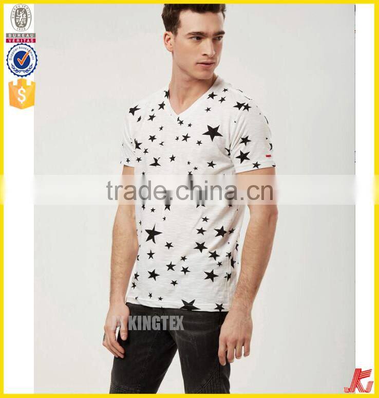 wholesale V-neck camisas de hombre/ cool t shirt OEM/ODM