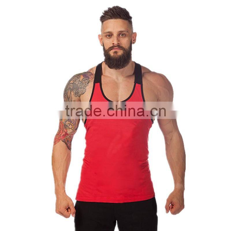 2017 casual fit sportswear men bodybuilding stringer gym vest