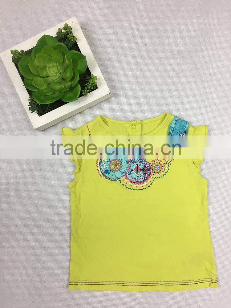 Top selling products in alibaba cute baby girl top design with pattern