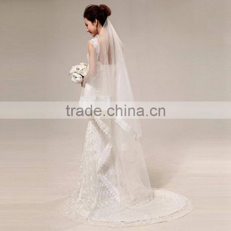 Guangzhou mermaid wedding dresses with lace and bead back fishtail