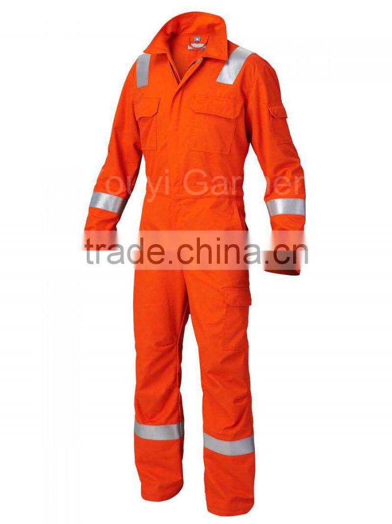 Aarmid Fire Orange Mens Reflective FR Security Winter Coveralls