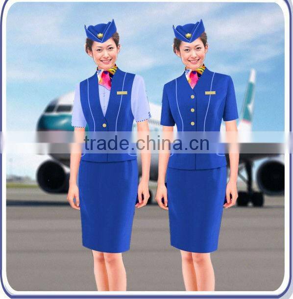 airline stewardess uniform,hot tailored polyester Stewardess uniform