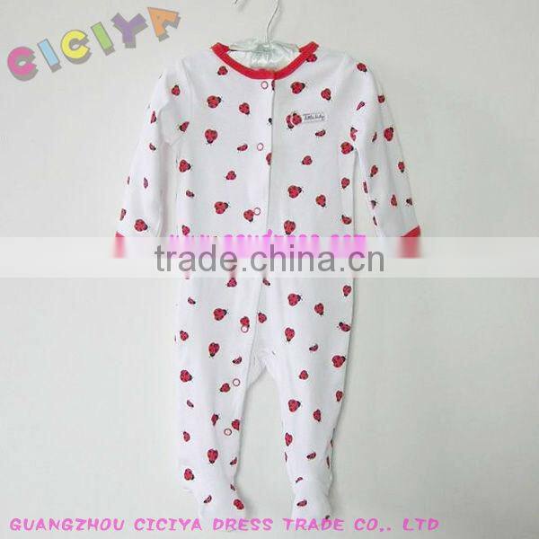 New birth baby girl soft cotton romper with little lovely printing