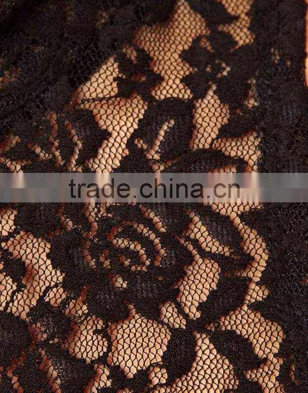 Sleeveless Skater Dress with Lace High Neck