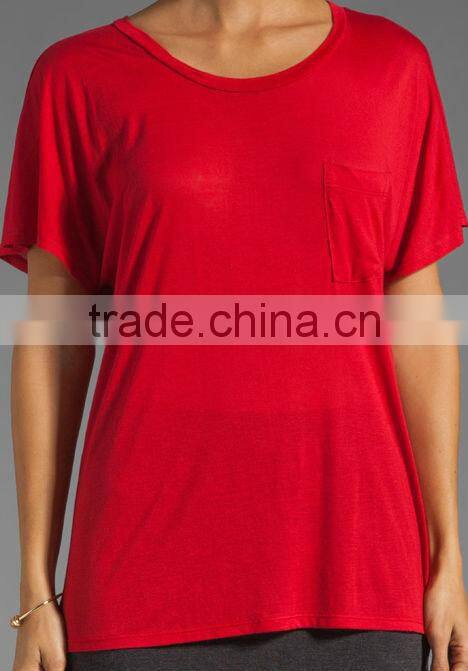 100% modal pocket woman t-shirt