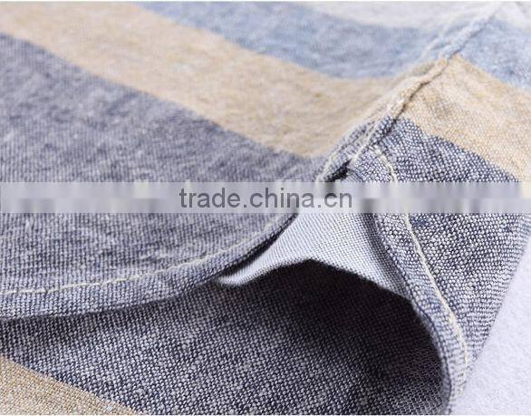 Cool linen & cotton short sleeve men shirt
