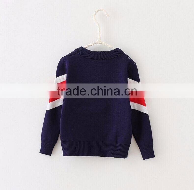 Children Latest Color Patchwork Baby Boy Sweater Designs