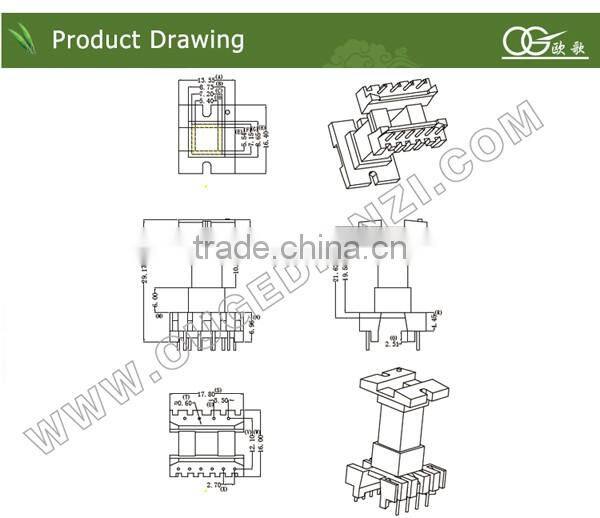 220v 18v Transformer bobbin EEL19 PIN4:6