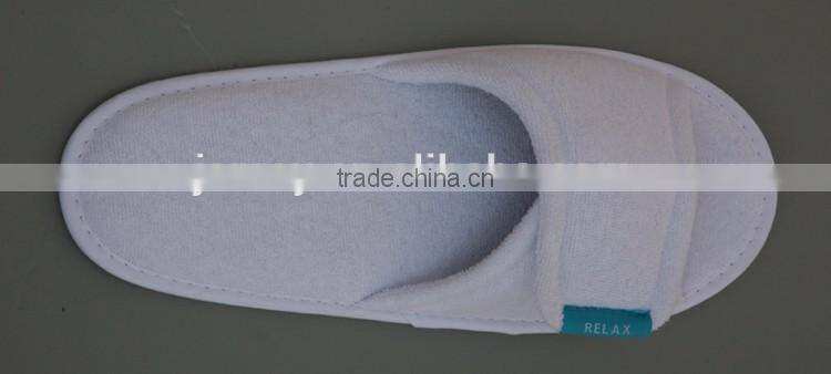 towel slippers custom cotton terry hotel home bathroom white slippers