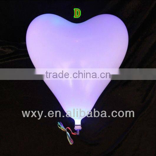 New Heart Shape LED Light Latex Balloon Flashing balloon Party Decoration Valentine's day Gifts