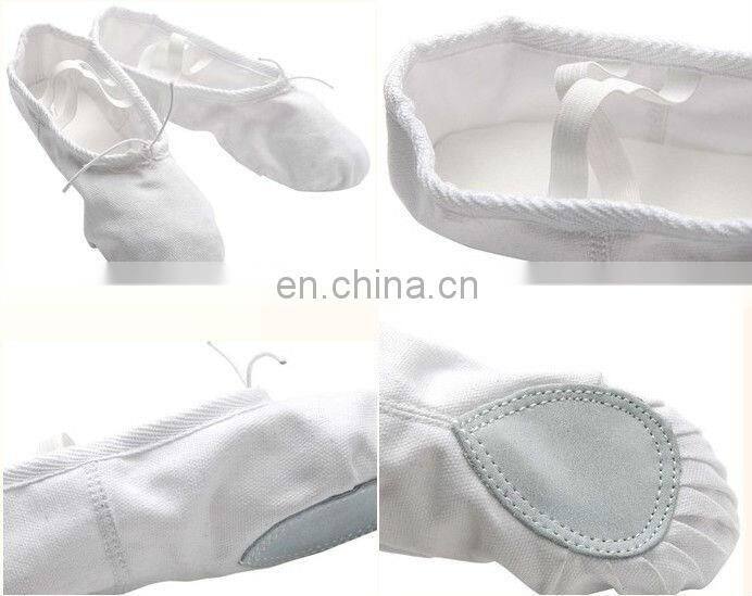 08B5B002 Ballet Split Slipper Dance Training Soft Canvas Ballet Shoe