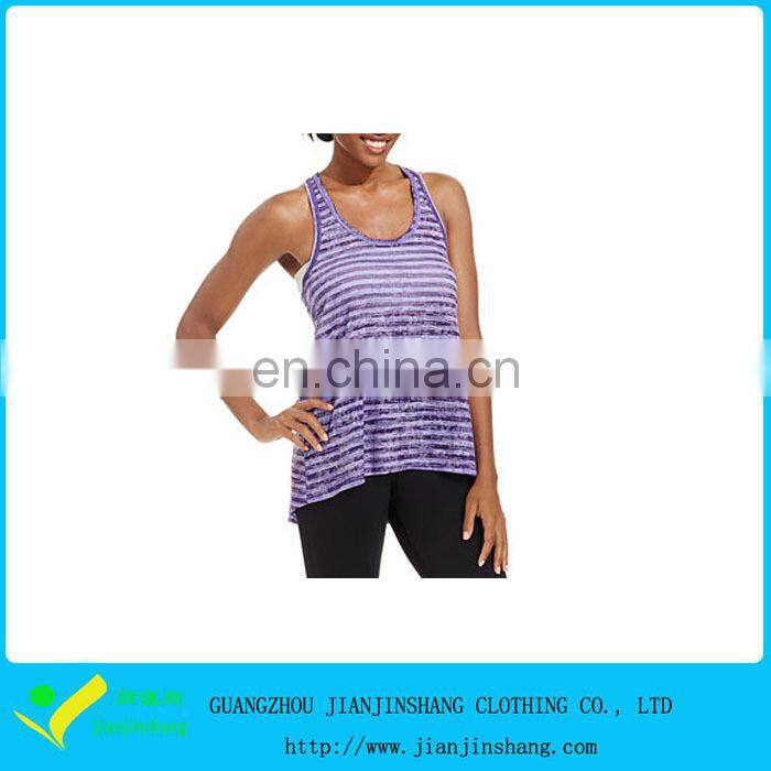 4 Way Stretch Printed Stripes Loose Fitted Womnen Fabrics For Tank Top