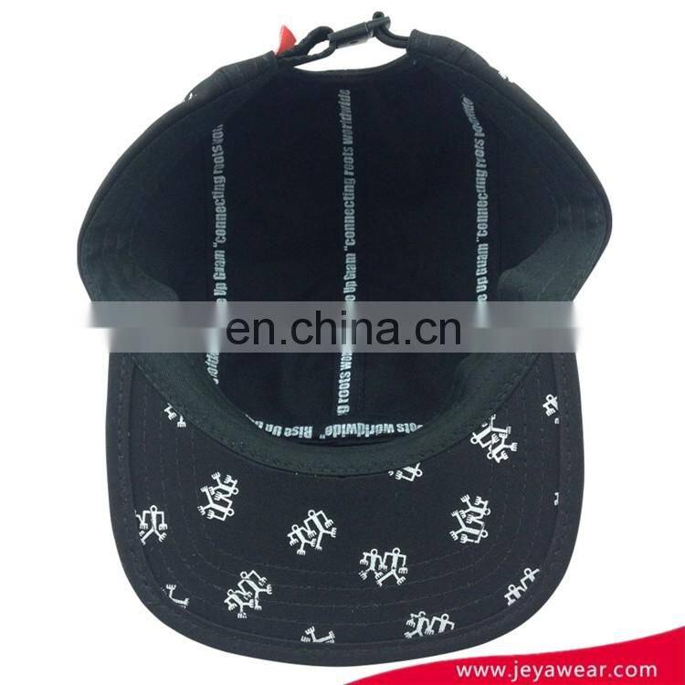 Wholesale black 5 panel hip hop snapback all kinds of hat and cap printed cap