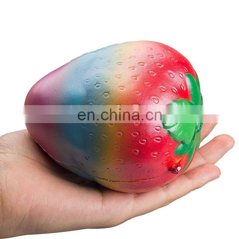 Wholesale custom slow rising squishy pu foam strawberry