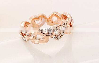 Elegant AAA CZ Diamond Heart Alloy Rings for Women Wedding Engagement Vintage Ring Zirconia Bijoux High Quality Alloy Ring