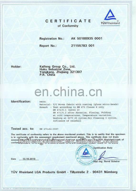 TC Silver Reflective Caution Tape 65% Polyester And 35% Cotton Fabric