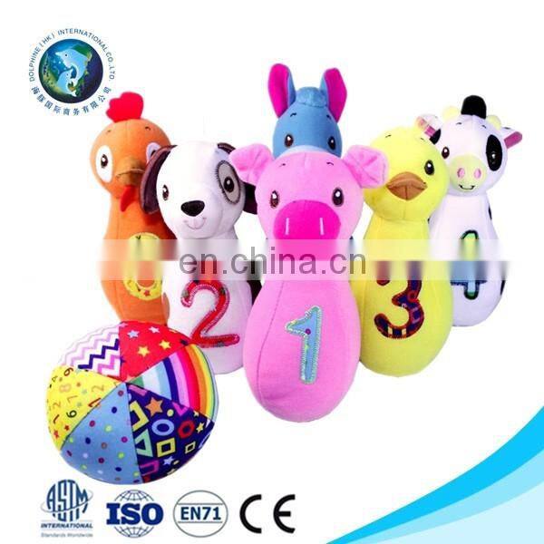 China best supplier cheap bowling toy for kids fashion custom cute soft plush emoji bowling ball