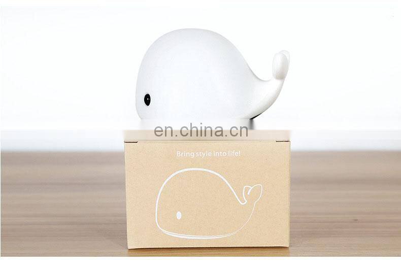 LED baby night light silicone baby nuesery lamp cute dolphin lamp for bedroom