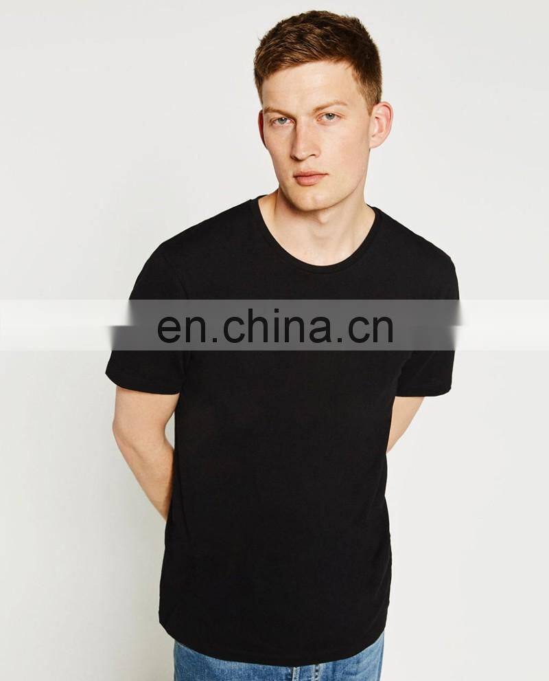 Custom high quality blank black t-shrit for men