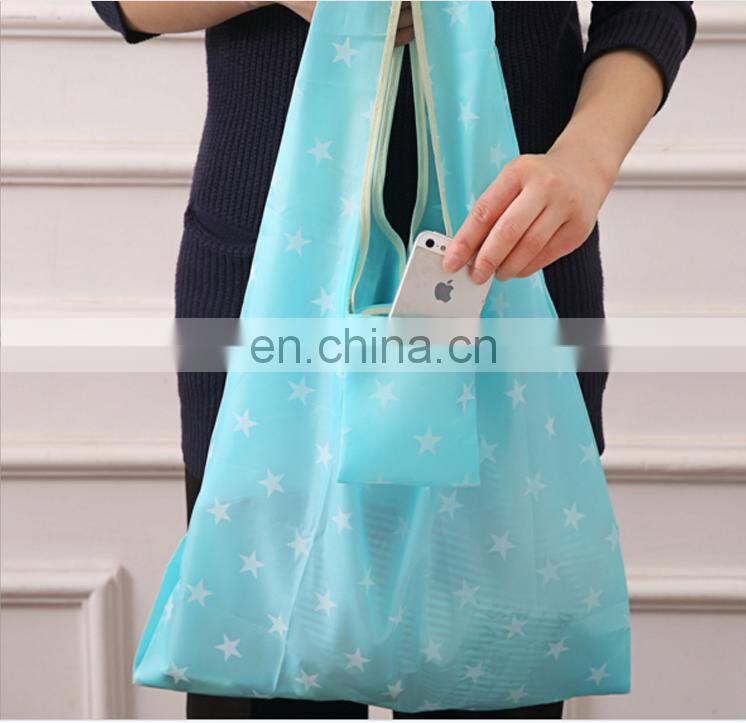 environmental protection Foldingshopping bags Oxford cloth stripes with handle