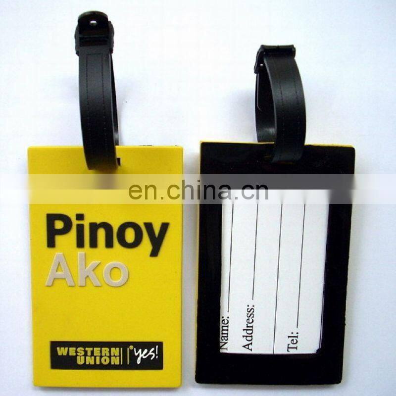 The ellipse soft pvc luggage tag/plastic luggage tag
