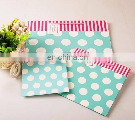 2015 flat bottom printed handmade jewelry paper gift bag for promotion