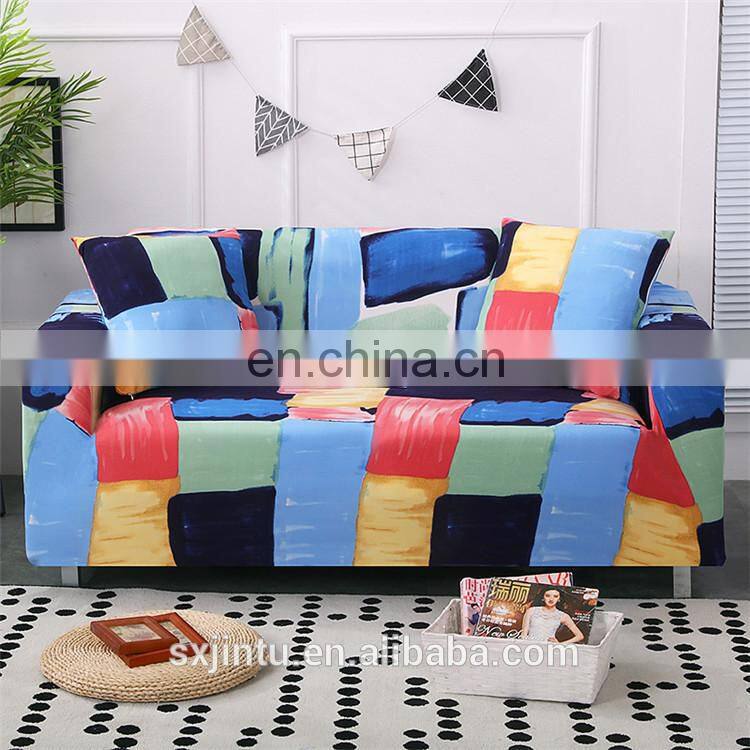 Home Decoration Gift Child Cute ColourAll-inclusive Elastic Stretch Sofa Slipcover Couch Covers Sofa with Pillowcase 3 seat