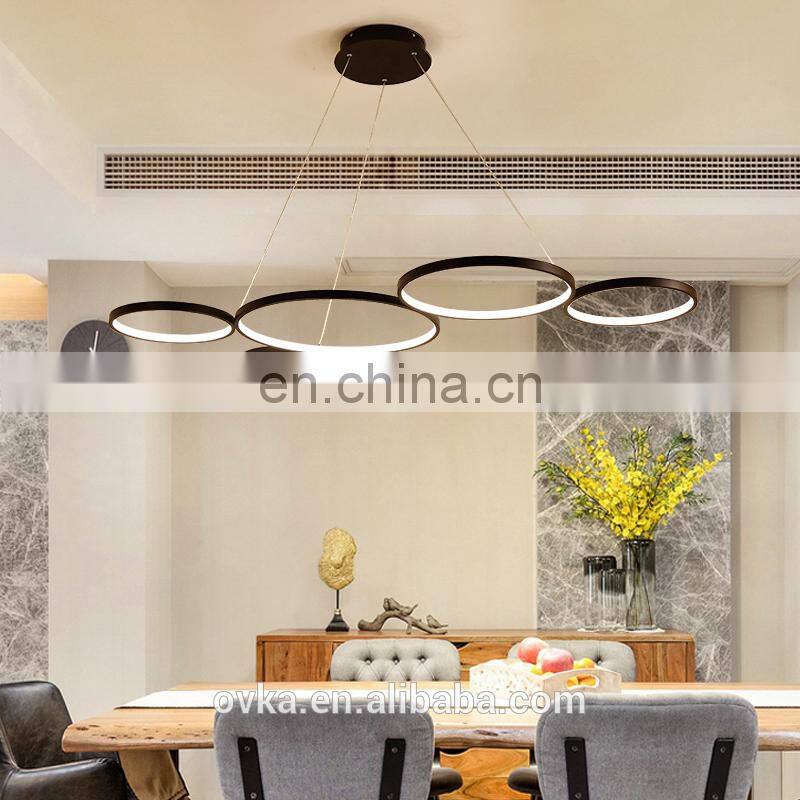 Creative circle stitching chandelier coffee shop pendent light