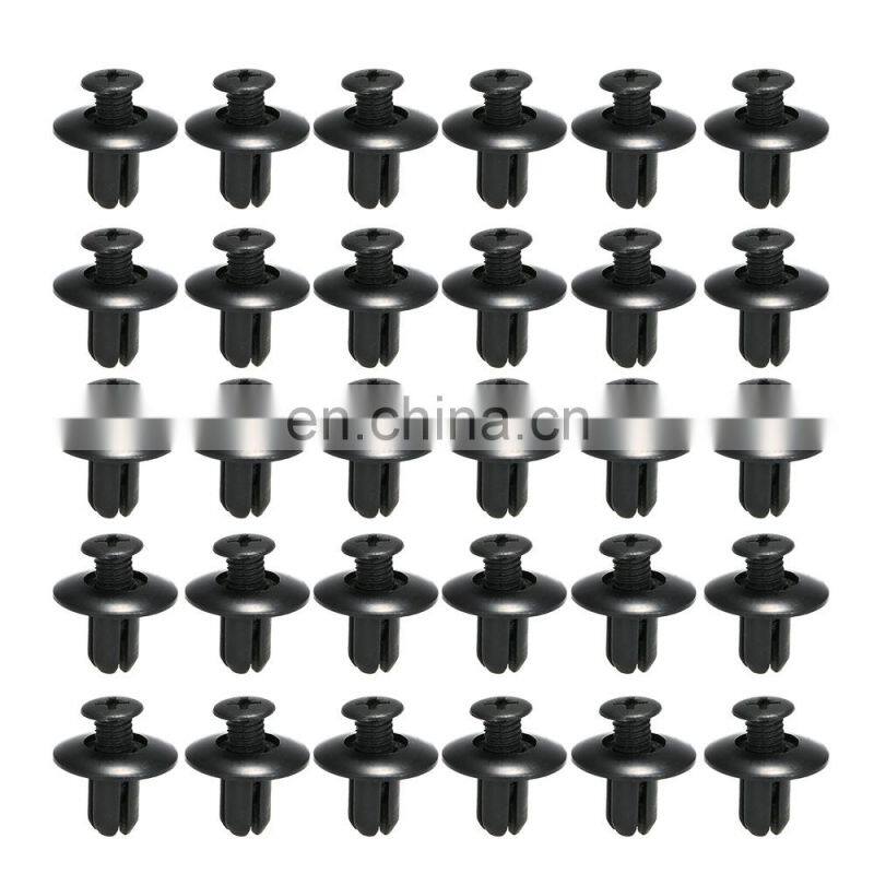 Auto Fastener Clips Fastener Rivet Clips 190Pcs 6 Sizes Car Push Pin Rivet Trim Clips