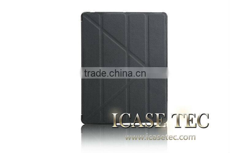 2015 Wholesale China New ultra thin pu leather stand case Durable unique design standing pu leather book case for ipad 2 3 4