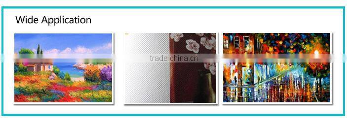 380gsm wide format inkjet pure cotton canvas roll for eco solvent ink