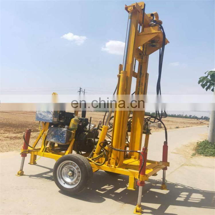 portable hydraulic water well drilling machine / 44KW engine power water well drilling rig