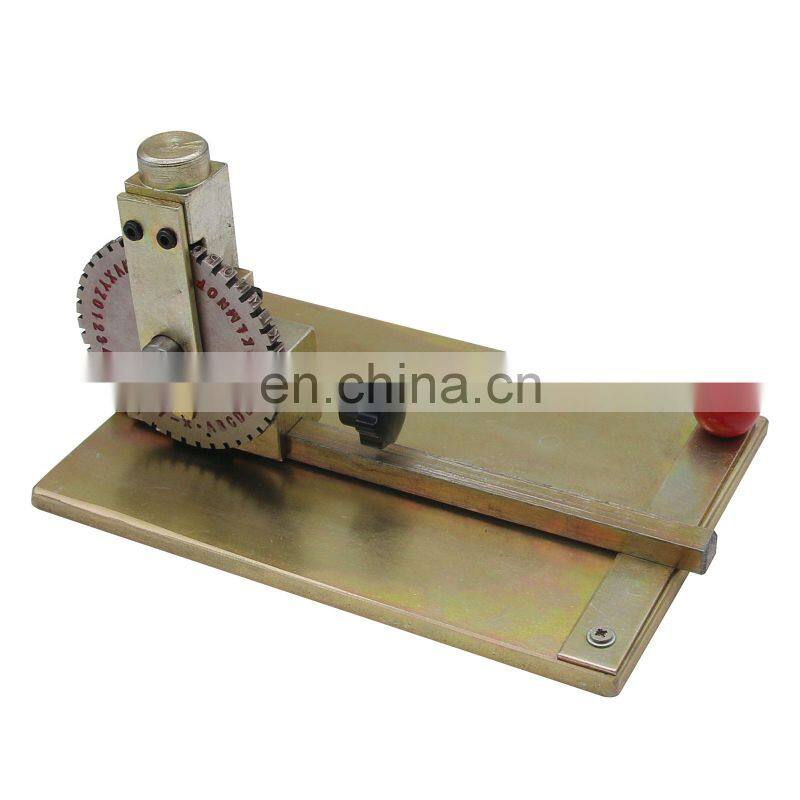Manual Embossing Machine Metal Plate Stamping Embosser Deboss Dog Tag Printer